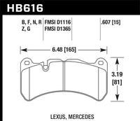 Hawk Performance Hawk 08-11 Lexus IS-F / 05-06 M Benz CLK55 AMG / 07-08 CLK63 AMG DTC-60 Race Front Brake Pads
