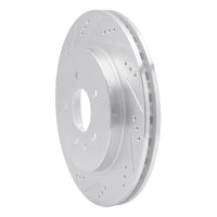 R1 Concepts R1 05-11 Cadillac CTS Rear Left Drilled & Slotted Silver Brake Rotor