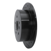 R1 Concepts R1 09-15 Toyota Venza Rear Right Drilled & Slotted Black Brake Rotor