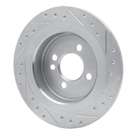 R1 Concepts R1 09-14 Mini Cooper Clubman Rear Left Drilled & Slotted Silver Brake Rotor