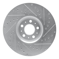 R1 Concepts R1 03-14 Volvo XC90 Front Left Drilled & Slotted Silver Brake Rotor