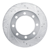 R1 Concepts R1 80-93 Dodge W200 Front Right Drilled & Slotted Silver Brake Rotor