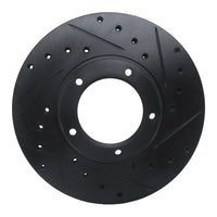 R1 Concepts R1 85-92 Toyota Pickup Front Right Drilled & Slotted Black Brake Rotor