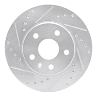 R1 Concepts R1 11-16 Buick LaCrosse Front Left Drilled & Slotted Silver Brake Rotor