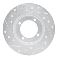 R1 Concepts R1 88-93 Ford Festiva Front Right Drilled & Slotted Silver Brake Rotor