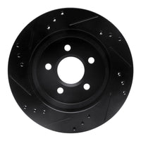 R1 Concepts R1 00-06 Ford Thunderbird Rear Right Drilled & Slotted Black Brake Rotor