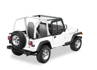 Bestop 97-06 Jeep Wrangler TJ Upper Door Sliders (Black Denim Dual Sliding Window)