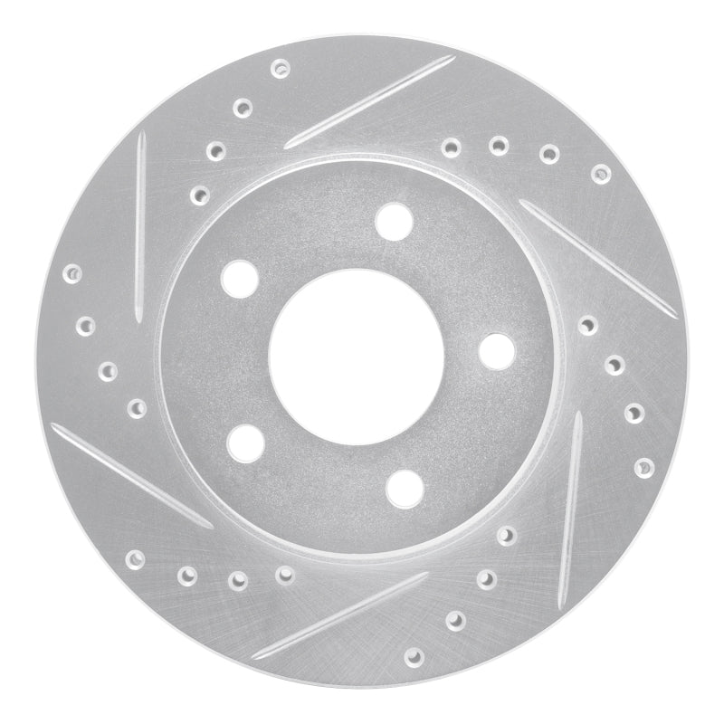 R1 Concepts R1 01-07 Buick Rendezvous Front Left Drilled & Slotted Silver Brake Rotor