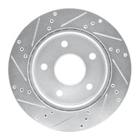 R1 Concepts R1 05-11 Dodge Dakota 4WD Front Right Drilled & Slotted Silver Brake Rotor