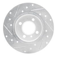 R1 Concepts R1 84-85 BMW 318I Front Right Drilled & Slotted Silver Brake Rotor