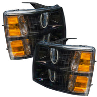 ORACLE Lighting Oracle 07-13 Chevy Silverado SMD HL - Blk - Round Style - ColorSHIFT w/ 2.0 Controller