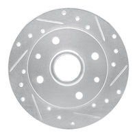 R1 Concepts R1 1981-1985 Mazda RX-7 Rear Right Drilled & Slotted Silver Brake Rotor
