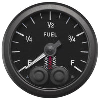 Autometer Stack 52mm 0-280 Ohm Programmable Pro-Control Fuel Level Gauge - Black
