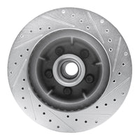 R1 Concepts R1 71-81 Chrysler Town & Country Front Left Drilled & Slotted Silver Brake Rotor
