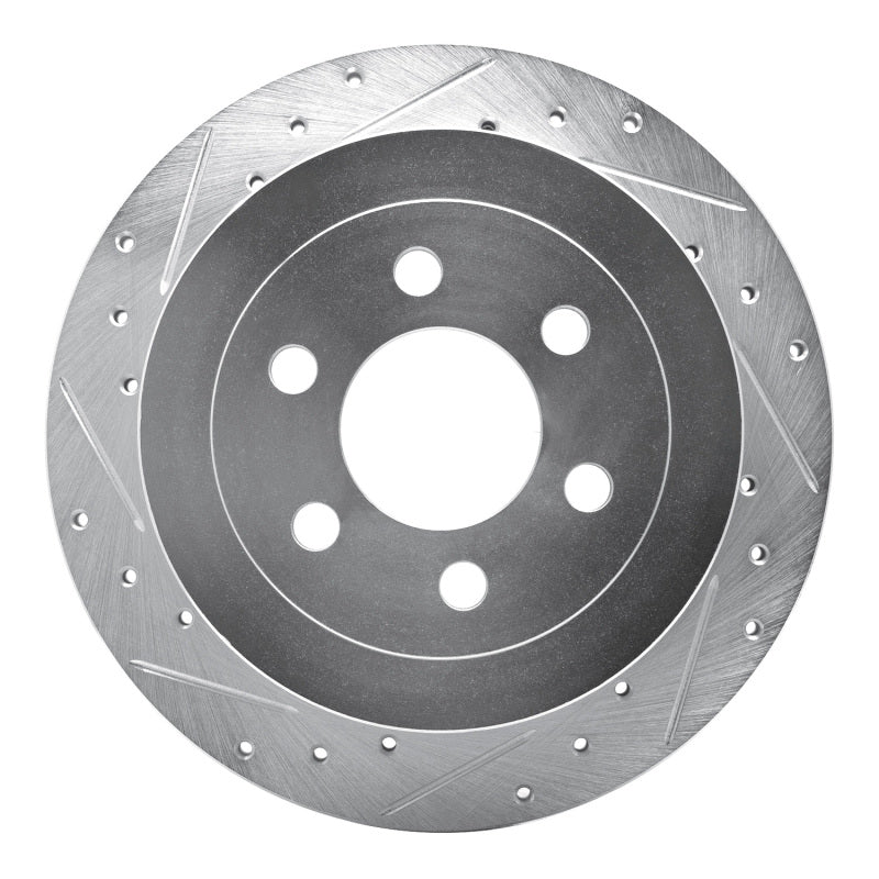 R1 Concepts R1 03-04 Dodge DAKOTA RWD Rear Left Drilled & Slotted Silver Brake Rotor