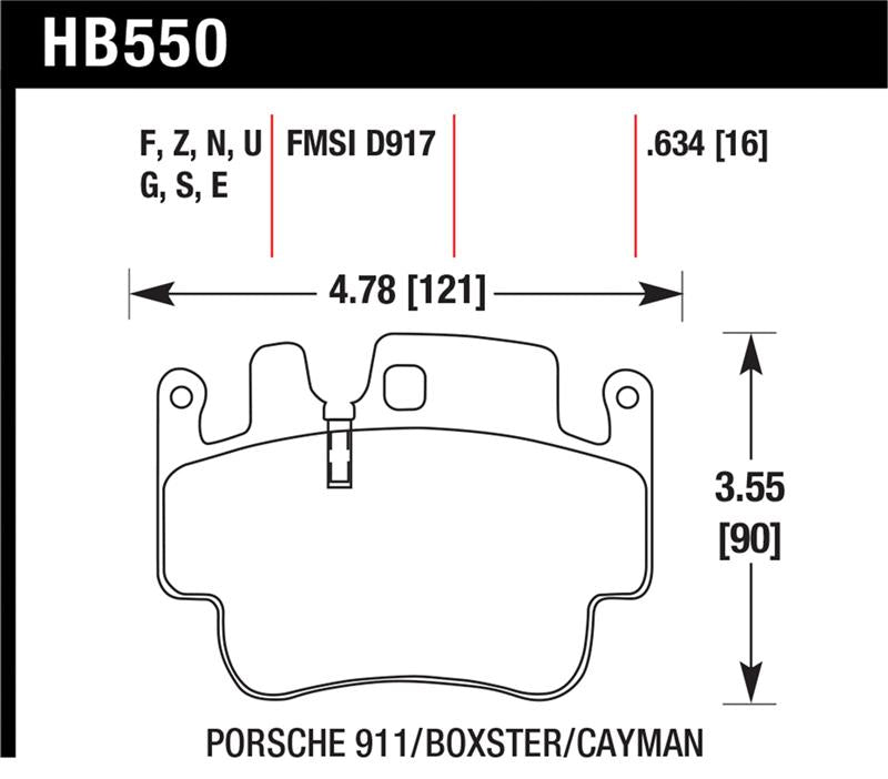 Hawk Performance Hawk Porsche HPS Street Front Brake Pads