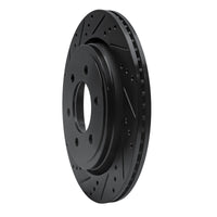 R1 Concepts R1 15-17 Ford F-150 4WD Rear Left Drilled & Slotted Black Brake Rotor