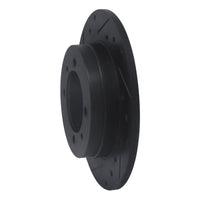 R1 Concepts R1 88-93 Dodge 2000 GTX Rear Left Drilled & Slotted Black Brake Rotor