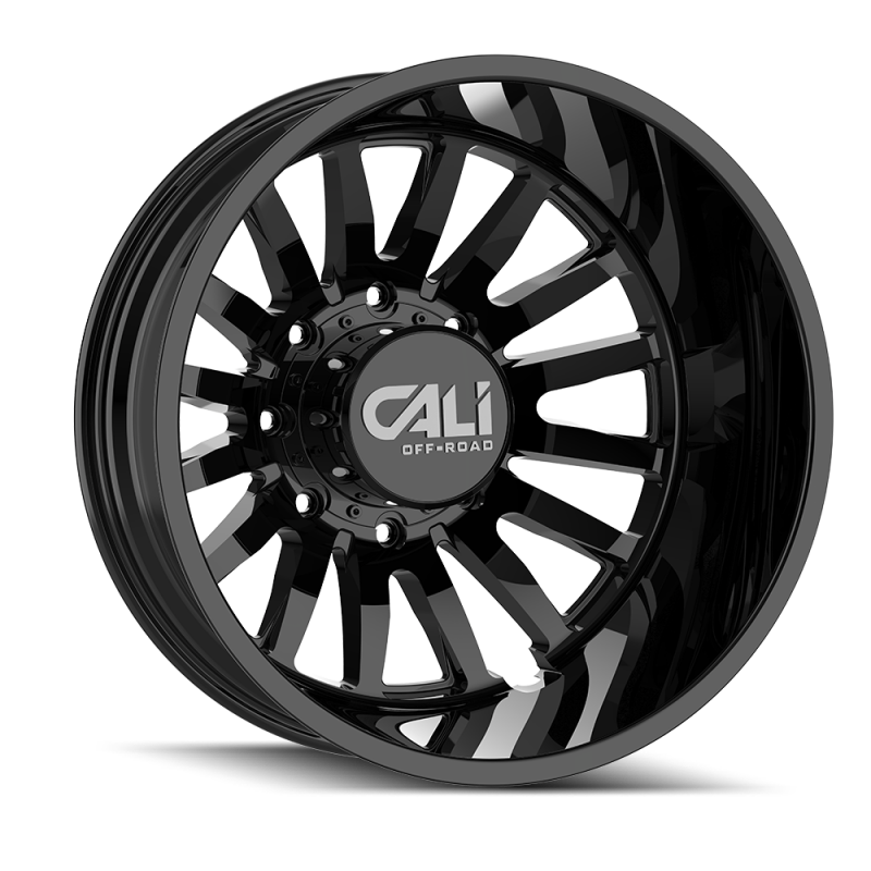Cali Off-Road 9110D Summit Dually 22x8.25 / 8x210 BP / -232mm Offset / 154.2mm Hub Gloss Black Wheel