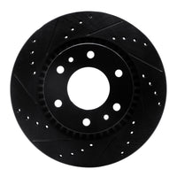 R1 Concepts R1 06-09 Buick Rainier Front Left Drilled & Slotted Black Brake Rotor