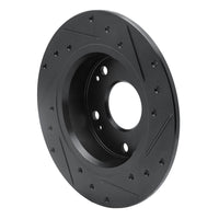 R1 Concepts R1 03-08 Acura TSX Rear Left Drilled & Slotted Black Brake Rotor