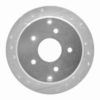 R1 Concepts R1 04-04 Pontiac GTO Rear Left Drilled & Slotted Silver Brake Rotor