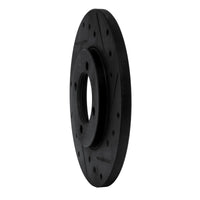 R1 Concepts R1 80-83 Toyota Corolla (US/Canada) Front Right Drilled & Slotted Black Brake Rotor