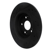R1 Concepts R1 17-20 Acura MDX Rear Right Drilled & Slotted Black Brake Rotor
