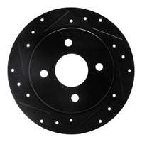 R1 Concepts R1 01-19 Ford Fiesta (USA/Canada) Rear Left Drilled & Slotted Black Brake Rotor
