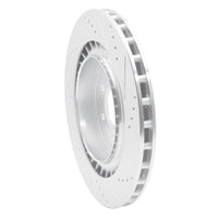 R1 Concepts R1 04-11 Cadillac CTS Rear Left Drilled & Slotted Silver Brake Rotor