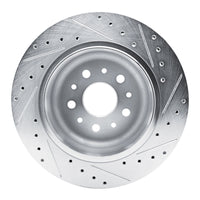 R1 Concepts R1 20-25 Jeep Wrangler Rear Left Drilled & Slotted Silver Brake Rotor