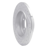 R1 Concepts R1 04-08 Chrysler Pacifica Rear Right Drilled & Slotted Silver Brake Rotor