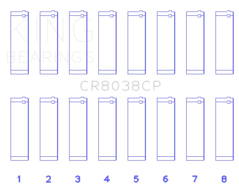 King Engine Bearings 03-09 Ford Powerstroke V8 6.0L Diesel (Size +.50mm) Connecting Rod Bearing Set