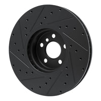 R1 Concepts R1 16-25 BMW 330e Left Front Drilled & Slotted Black Brake Rotor