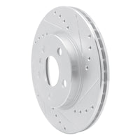 R1 Concepts R1 14-24 Mini Cooper (Excl Clubman) Front Right Drilled & Slotted Silver Brake Rotor