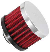 K&N Engineering K&N Clamp On Rubber Base Crankcase Vent Filter 0.375in Flange ID x 2in OD x 1.5in Height