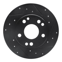 R1 Concepts R1 83-89 Mercedes-Benz 190E Front Right Drilled & Slotted Black Brake Rotor