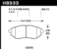 Hawk Performance Hawk 05-08 LGT D1078 HP+ Street Front Brake Pads