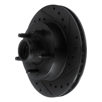 R1 Concepts R1 83-97 Ford AEROSTAR Front Right Drilled & Slotted Black Brake Rotor