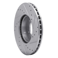 R1 Concepts R1 71-97 Jaguar XJ12 Front Left Drilled & Slotted Silver Brake Rotor