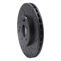 R1 Concepts R1 96-11 Chrysler Crossfire Front Right Drilled & Slotted Black Brake Rotor