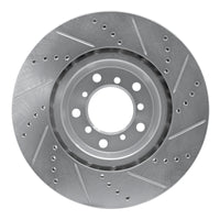 R1 Concepts R1 2001-2006 BMW M3 Right Front Drilled & Slotted Silver Brake Rotor