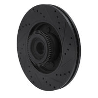 R1 Concepts R1 04-08 Ford F-150 RWD Front Left Drilled & Slotted Black Brake Rotor