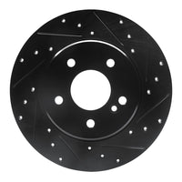 R1 Concepts R1 98-03 Mercedes-Benz E320 Rear Right Drilled & Slotted Black Brake Rotor