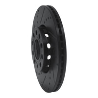 R1 Concepts R1 92-08 Audi A4 (Mexico) Front Left Drilled & Slotted Black Brake Rotor
