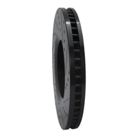 R1 Concepts R1 05-14 Infiniti FX35 Front Left Drilled & Slotted Black Brake Rotor