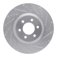 R1 Concepts R1 92-02 Dodge Viper Front Right Drilled & Slotted Silver Brake Rotor