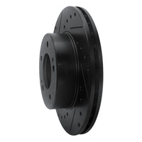 R1 Concepts R1 83-89 Chrysler Conquest Front Left Drilled & Slotted Black Brake Rotor