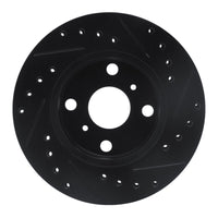R1 Concepts R1 88-92 Geo Prizm Front Left Drilled & Slotted Black Brake Rotor