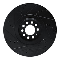 R1 Concepts R1 04-06 Audi TT Quattro Right Front Drilled & Slotted Black Brake Rotor